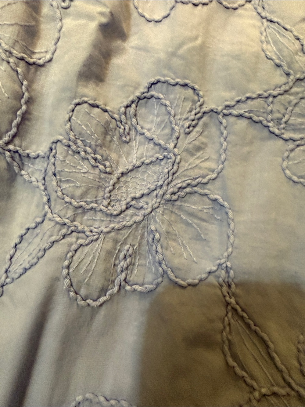 J. Crew Light Blue Embroidered Puff-Sleeve Dress - Picture 5 of 5